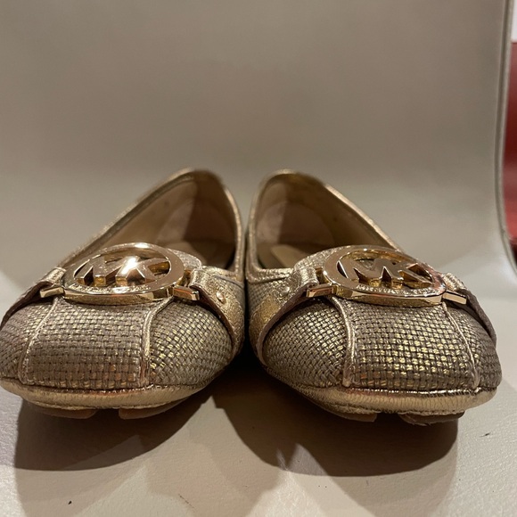 Michael Kors Metallic Gold Loafers - Picture 1 of 7